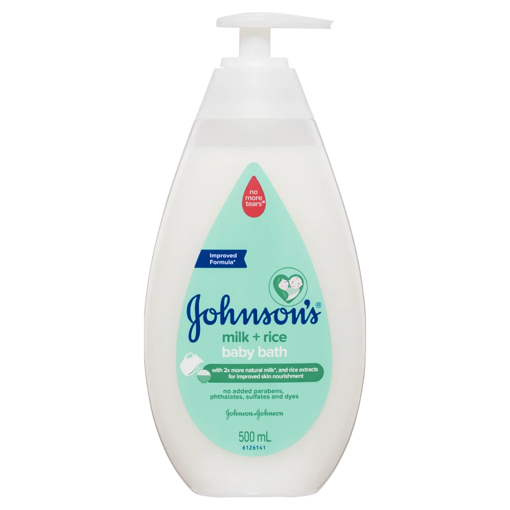 Johnsons Baby Milk & Rice Hair & Body Bath 500ml (Pump) product image