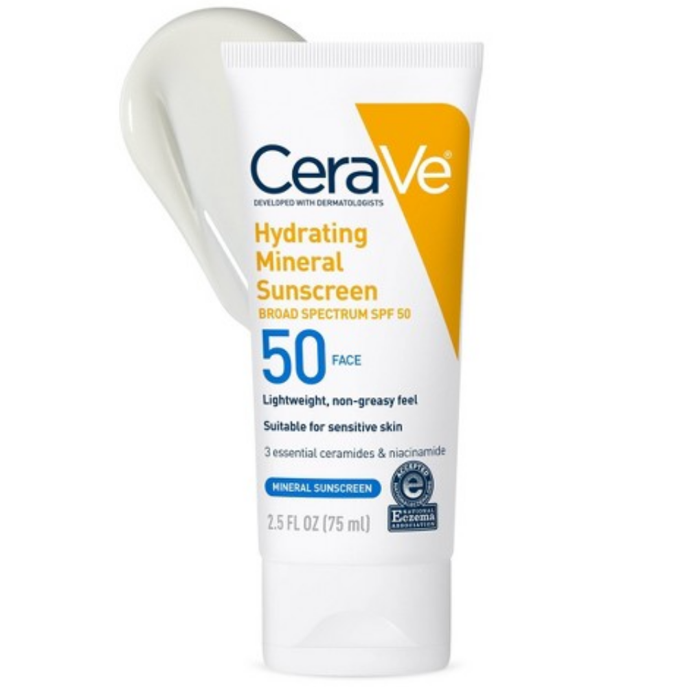 Cerave Hydrating Mineral Sunscreen Spf50 75ml product image
