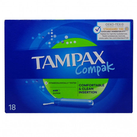 Tampax Compak Comfortable & Clean Insertion Super 18'S product image