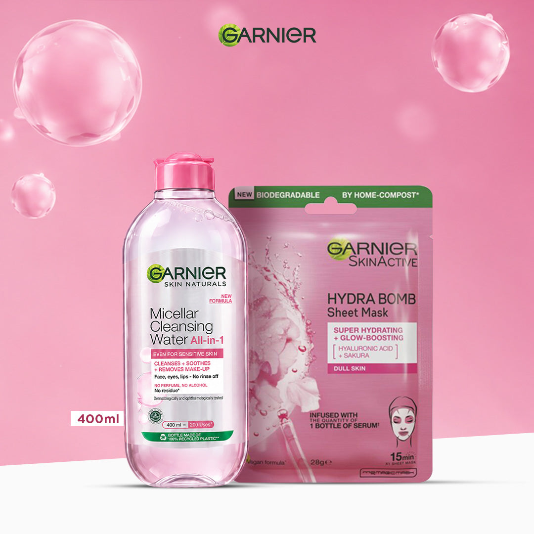 Garnier Skin Active Miceller Water + Sakura Tissue Face Mask product image