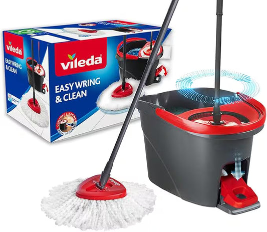 Easy Wring & Clean Spin Mop & Bucket Set With Foot Pedal