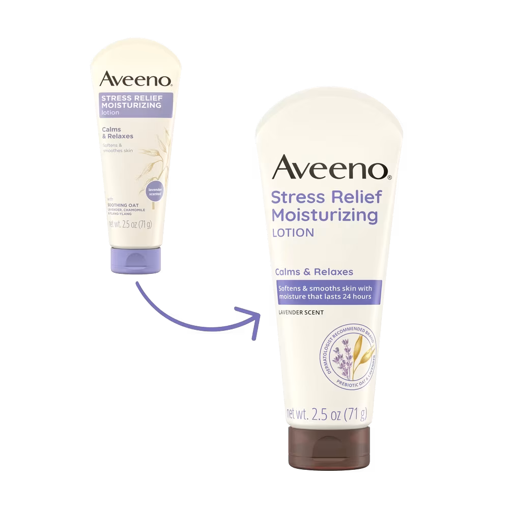 Aveeno Stress Relief Moisturizing Lotion Lavender Scent 71g product image 2