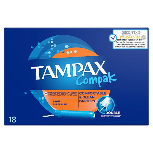 Tampax Compak Comfortable & Clean Insertion Super Plus 18'S product image