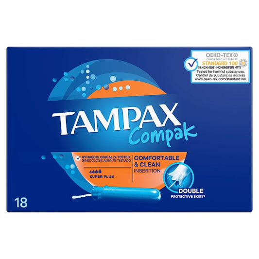 Tampax Compak Comfortable & Clean Insertion Super Plus 18'S product image