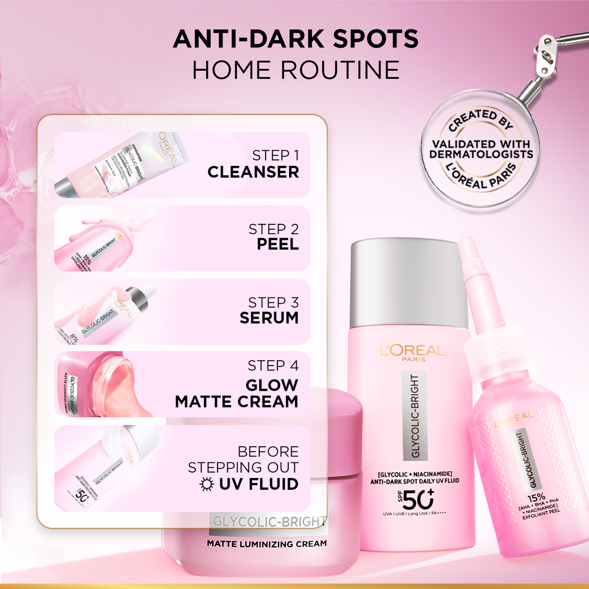 L'Oréal Paris Glycolic Bright Anti Dark Spot Exfoliant Peel 25ml product image 8