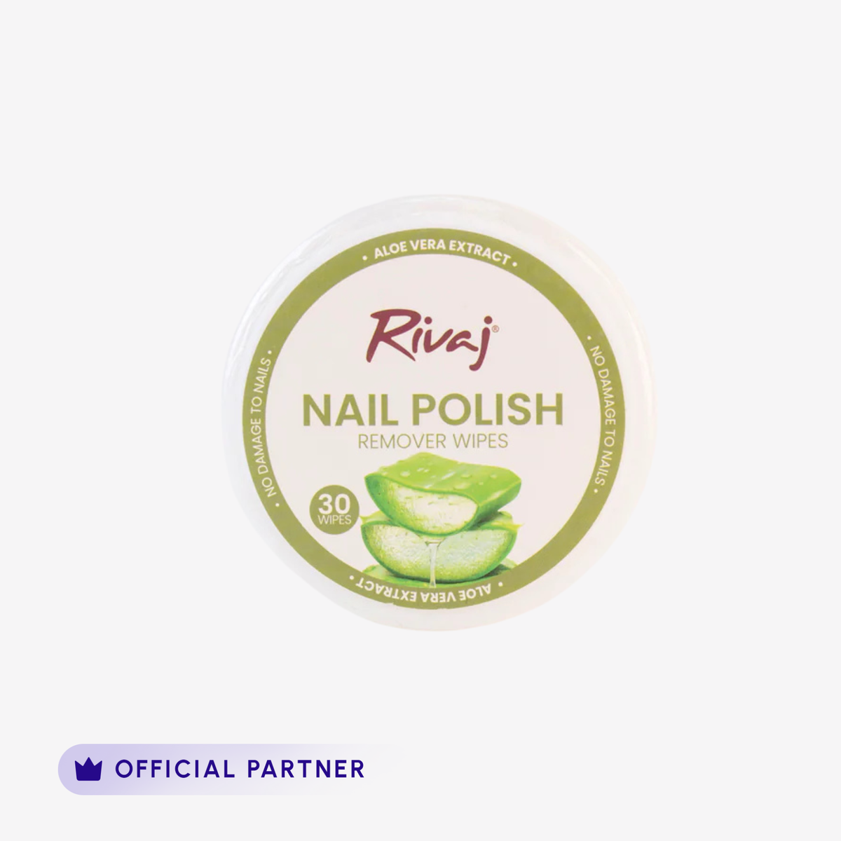 Rivaj Nail Polish Remover Wipes (Aloe Vera Extract) 30 Wipes product image 1