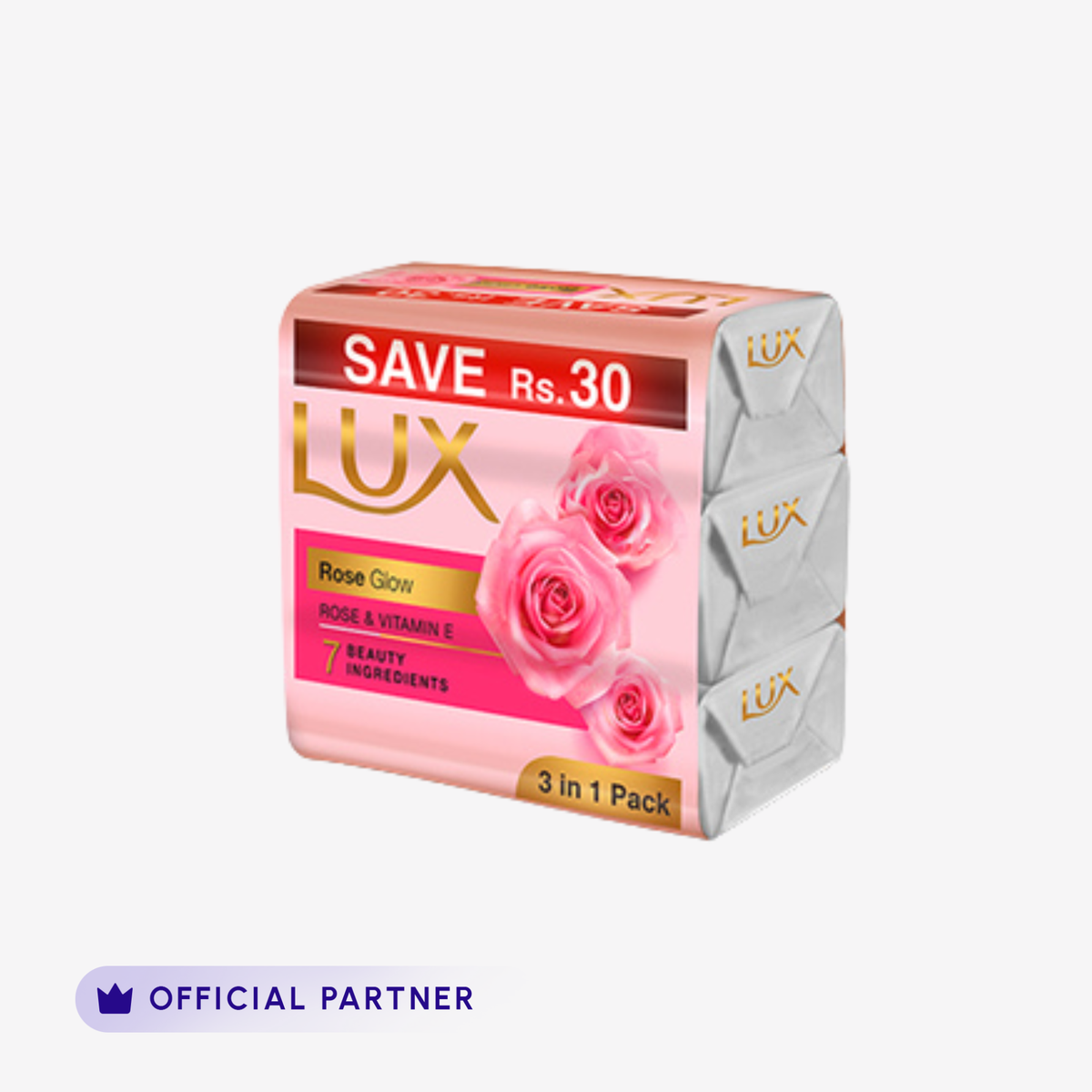 Lux Allure Trio Rose Glow 123g product image 1