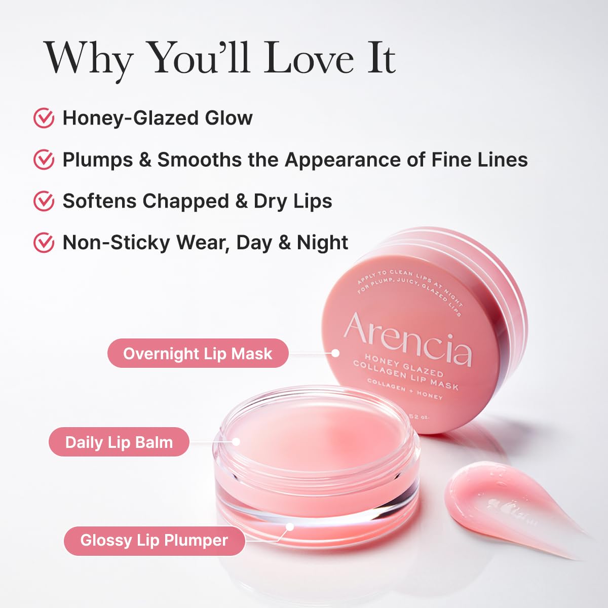 Arencia Honey Glazed Collagen Lip Mask 15g product image 3