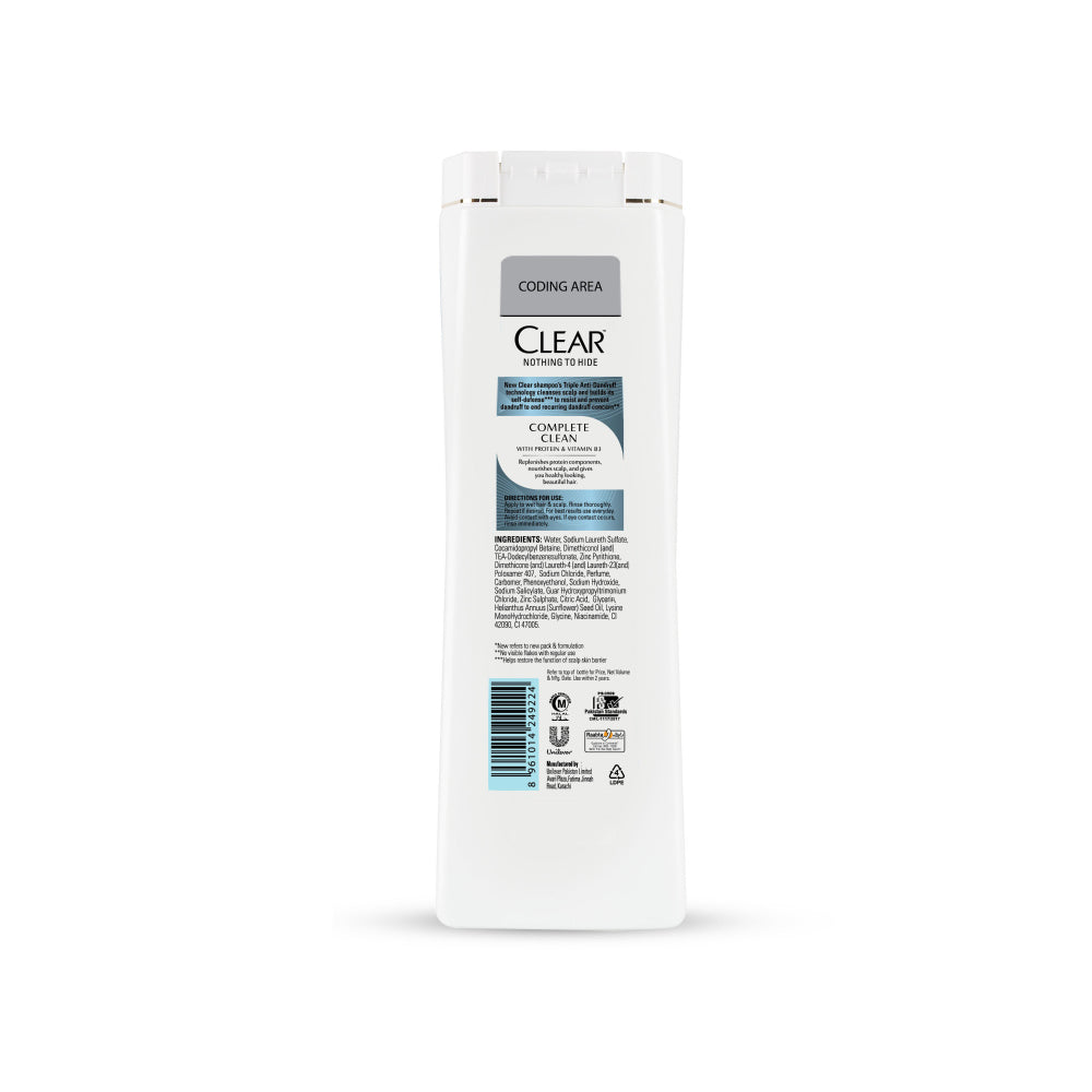 Clear Shampoo Complete Clean 185ml product image 2