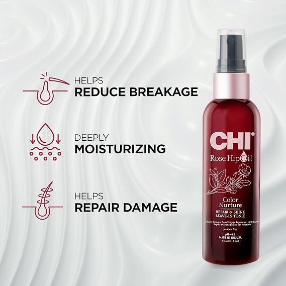 CHI Rose Hip Oil Repair & Shine Leave In Tonic 118ml product image 3
