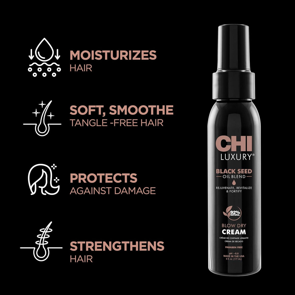 CHI Luxury Black Seed Oil Blend Blow Dry Cream 177ml product image 2