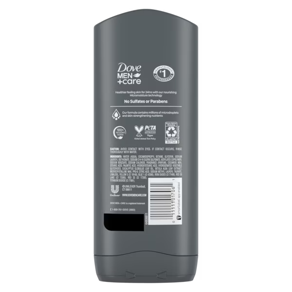 Dove Men + Care Body & Face Wash Usa Blue Eucalyptus+Birch 13.5oz/400ml product image 2