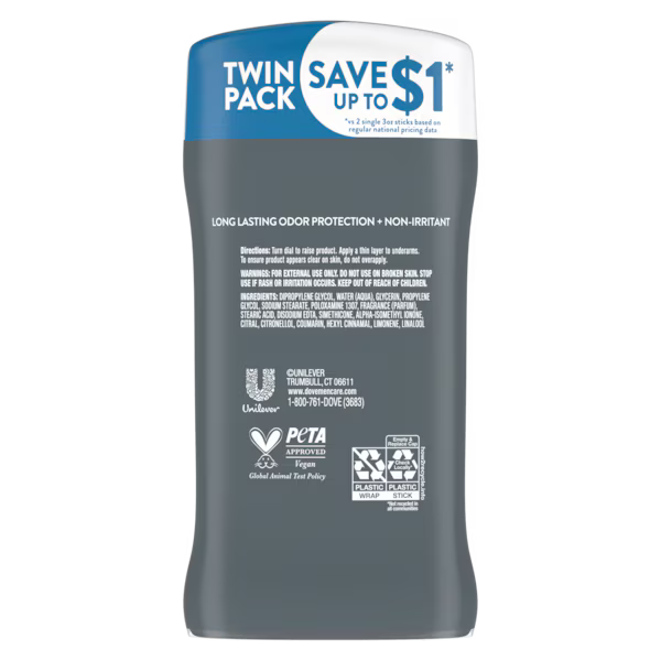 Dove Deodorant Stick A/P Men+Care Clean Comfort 3oz/85g product image 2