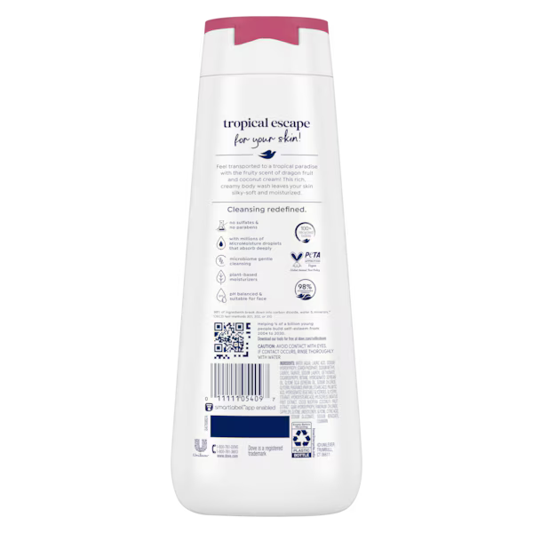 Dove Body Wash Usa Replenish Dragon Fruit & Coconut Cream 20oz/591ml product image 2