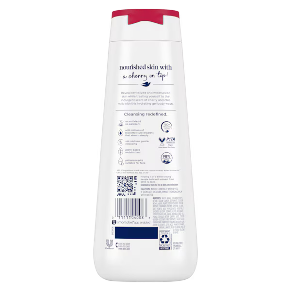 Dove Body Wash Usa Revitalize Cherry & Chia Milk 20oz/591ml product image 2