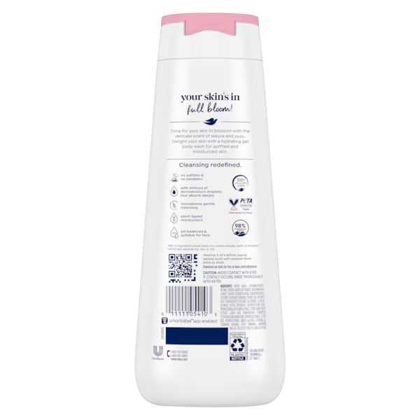 Dove Body Wash Usa Uplift Sakura Blossom & Yuzu 20oz/591ml product image 2