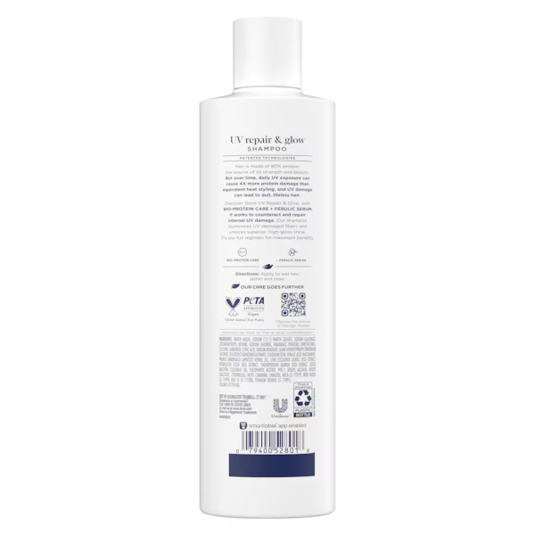 Dove Shampoo Usa Uv Repair & Glow 12oz/355ml product image 2