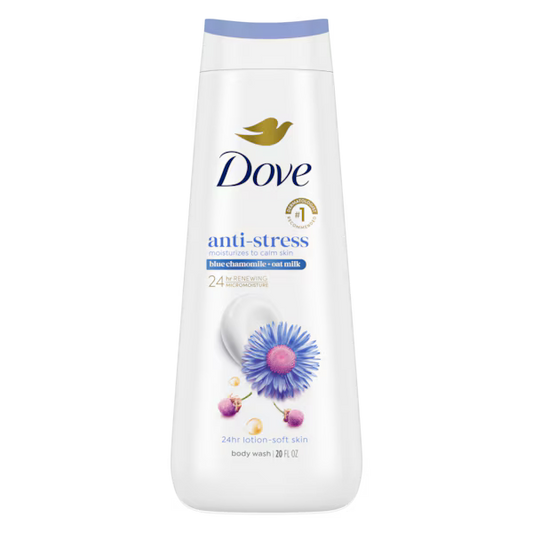 Dove Body Wash Usa Anti Stress Blue Chamomile & Oat Milk 20oz/591ml product image 1
