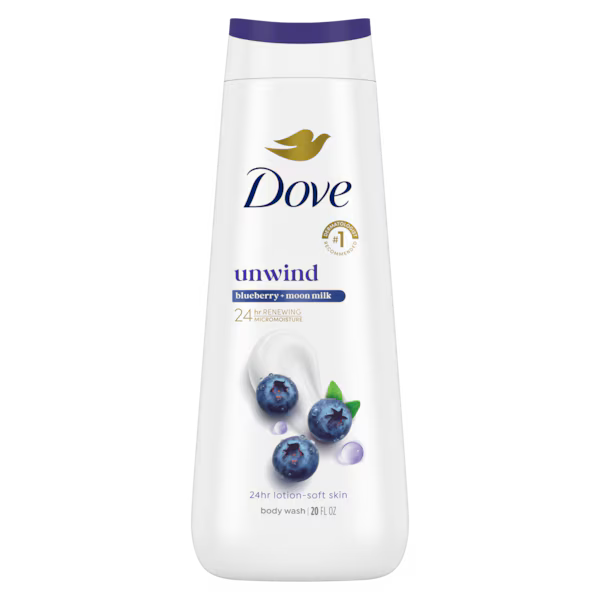 Dove Body Wash Usa Unwind Blueberry & Moon Milk 20oz/591ml product image 1
