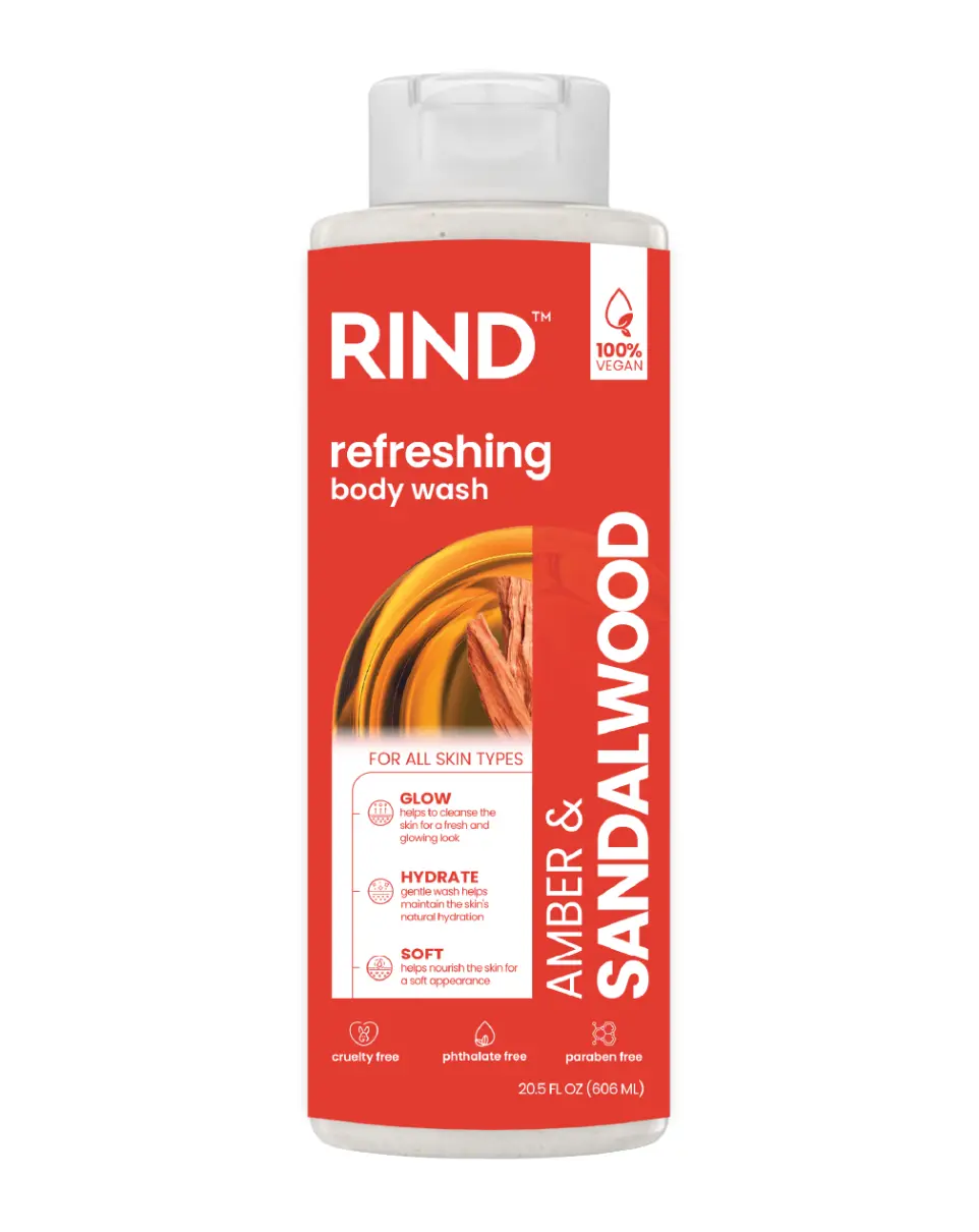 Rind Body Wash Refreshing Amber & Sandalwood 20.5oz/606ml product image